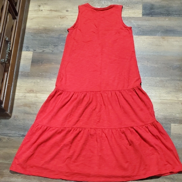 J. Jill Red Sleeveless Halter Maxi Dress - Picture 6 of 6